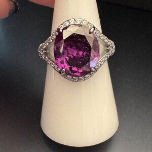Bomb Party RG30814 That Dazzing Glow Amethyst Cubic Zirconia Size 8